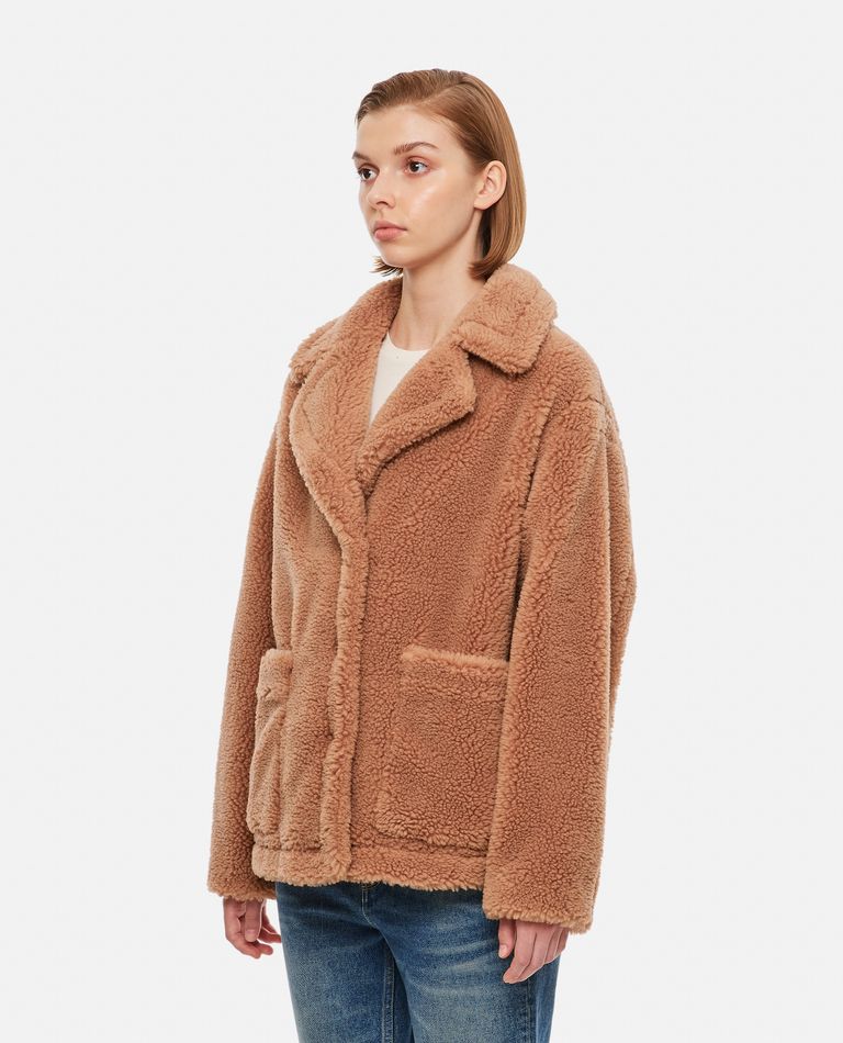 Shop Stand Studio Marina Faux Fur Jacket In Brown