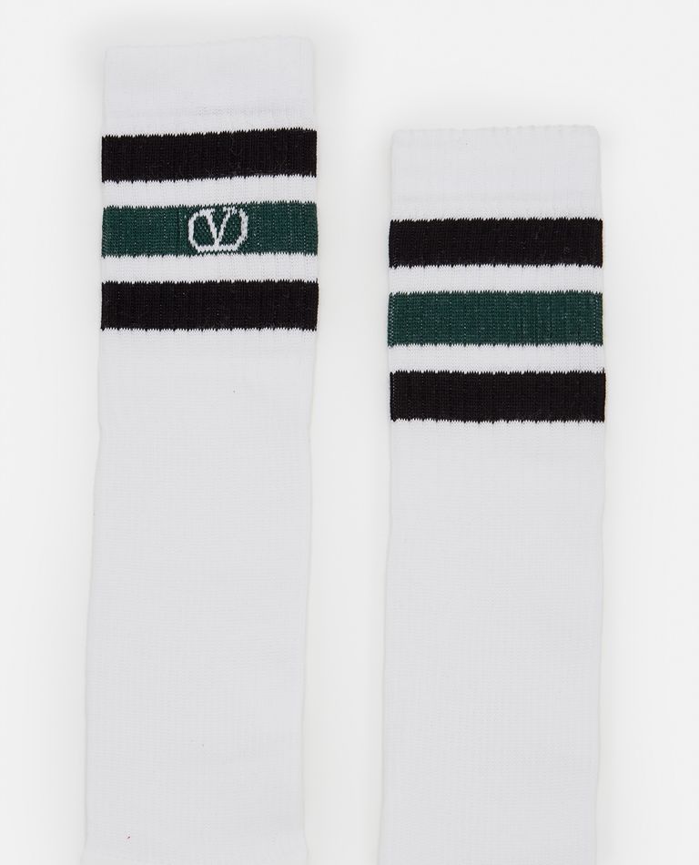 Valentino  ,  Valentino Cotton Socks  ,  White L-XL