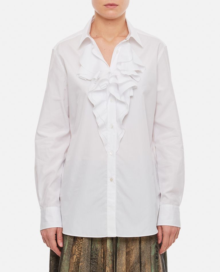 Ralph Lauren Collection  ,  Keara Long Sleeves Cotton Shirt  ,  White 8