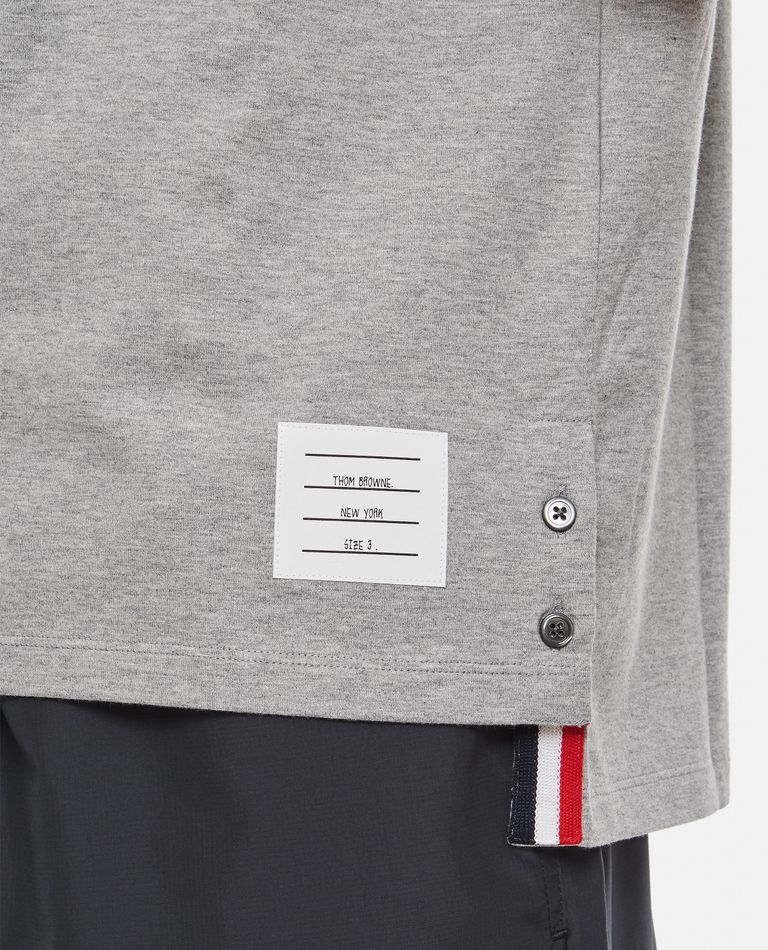 Thom Browne Grey Cotton T-shirt In Grey
