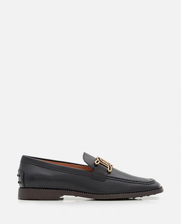 Tod's - PIERCED CHAIN LEATHER LOAFERS