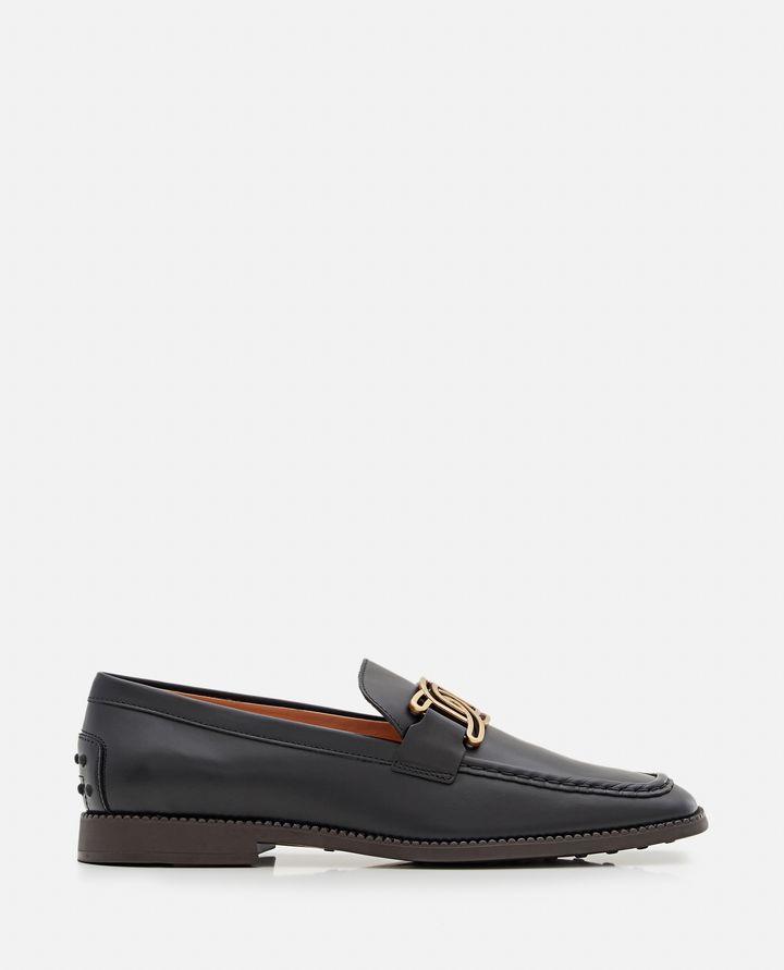 Tod's - PIERCED CHAIN LEATHER LOAFERS_1