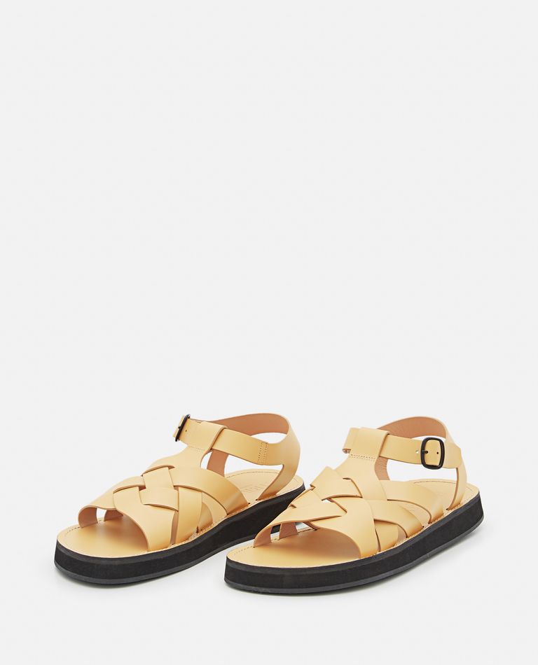 Hereu  ,  Beltra Leather Sandals  ,  Giallo 36