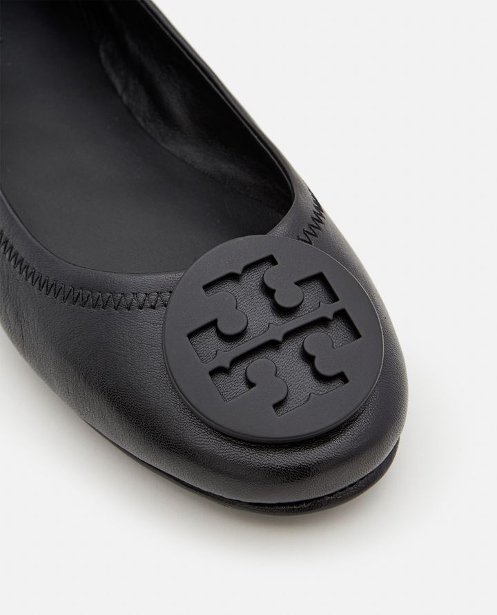 Tory Burch - APPLIED METALLIC LOGO NAPPA BALLET FLATS_4