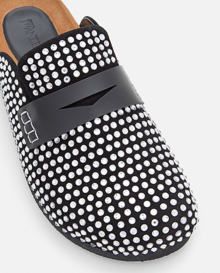 JW Anderson - LEATHER STRASS LOAFERS_4