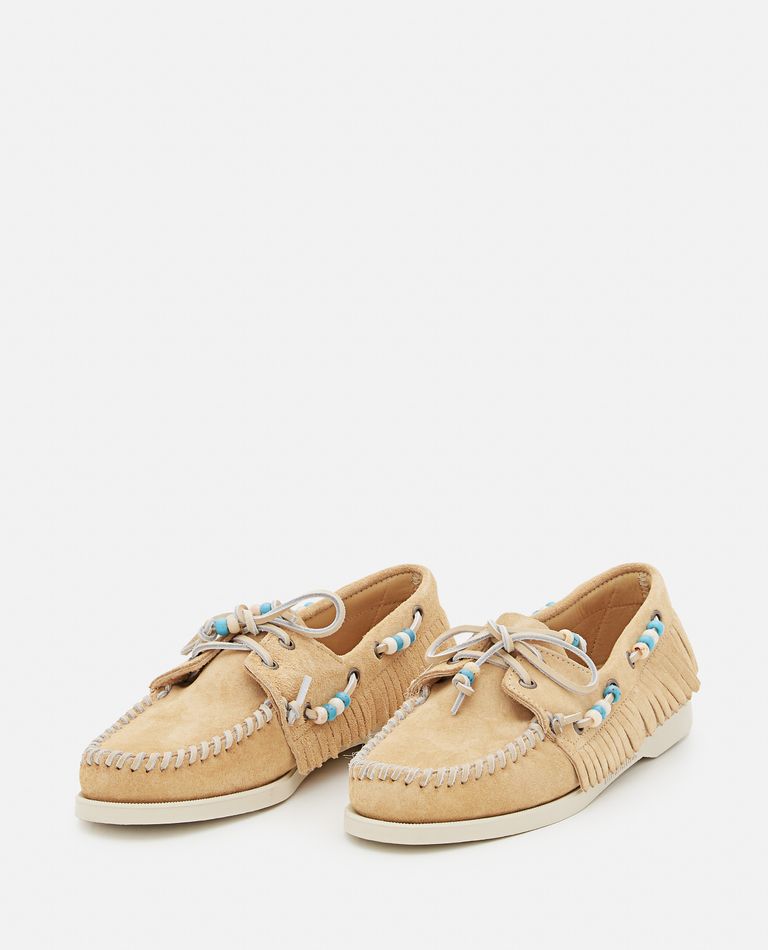 SEBAGO X ALANUI DOCKSIDE EMBELLISHED SUEDE LOAFERS