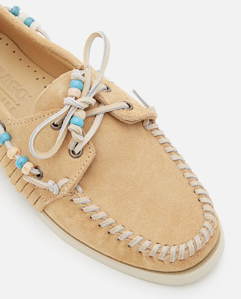 SEBAGO X ALANUI DOCKSIDE EMBELLISHED SUEDE LOAFERS