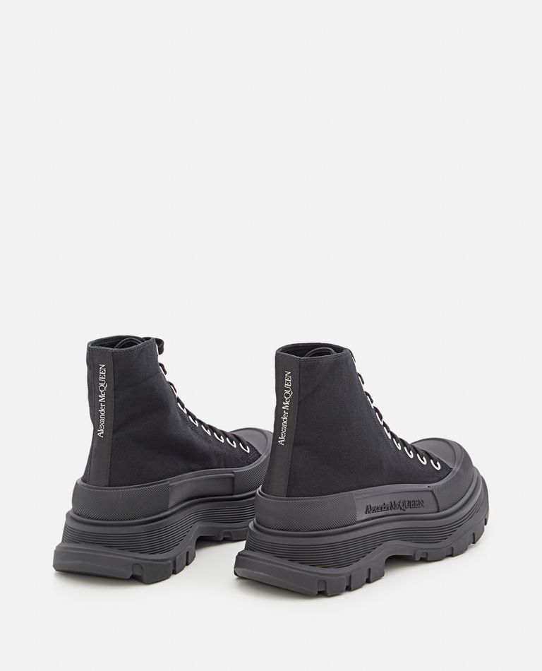 Shop Alexander Mcqueen 45mm Tread Slick Lace-up Sneakers In Black