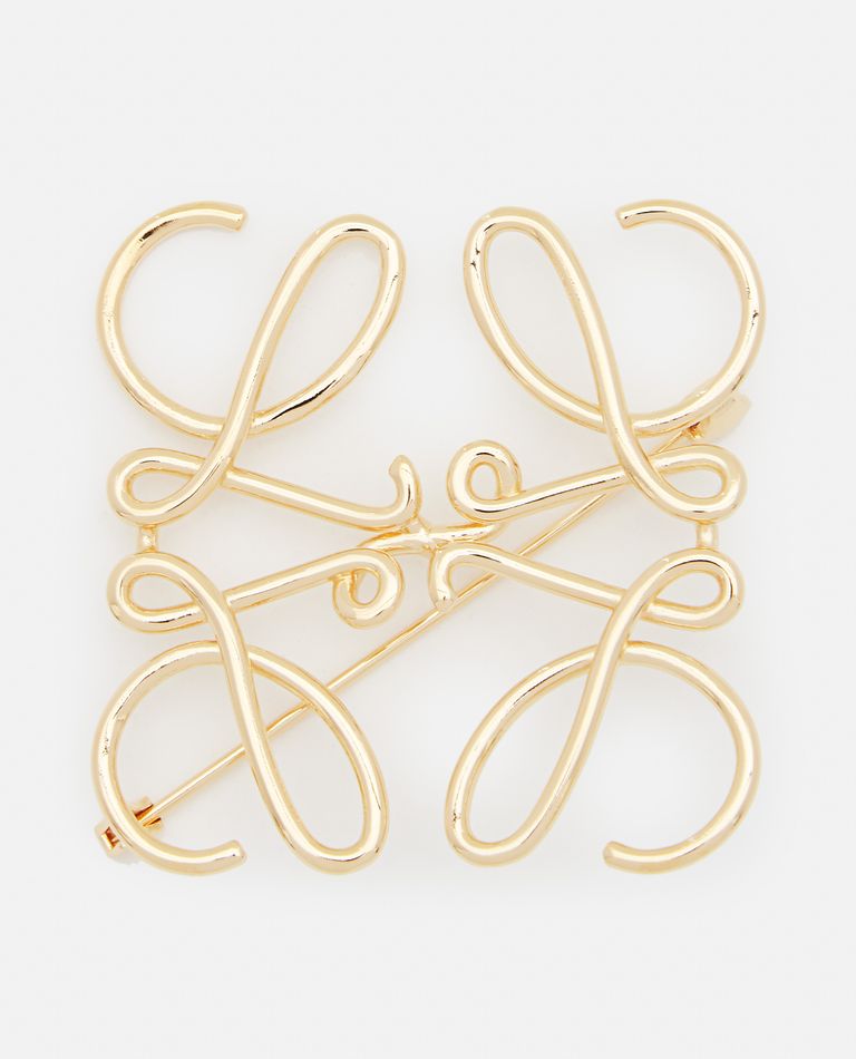 Loewe anagram hotsell brooch gold