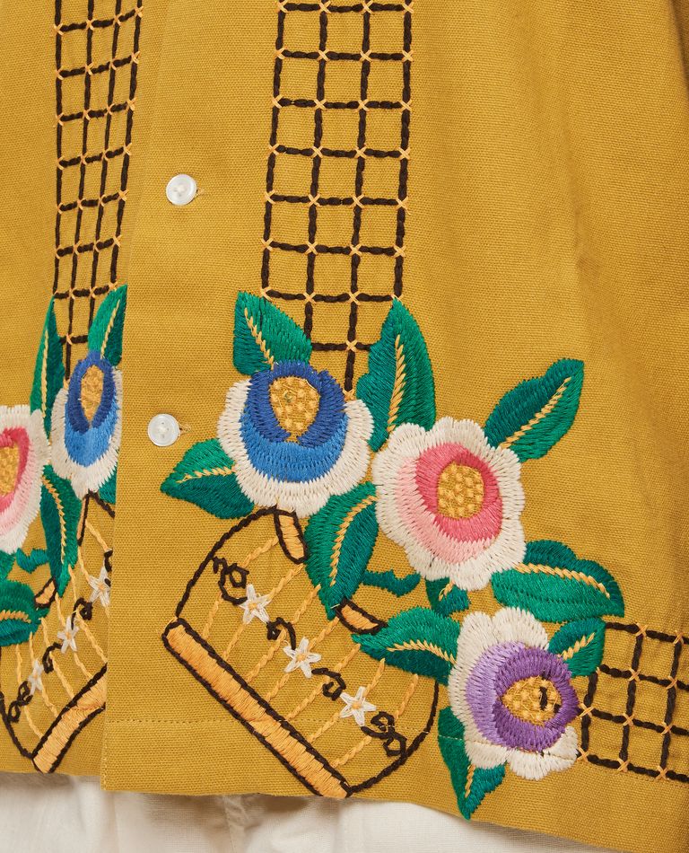 EMBROIDERED GARDEN BED SHIRT for Women - Bode New York sale EMBROIDERED GARDEN BED SHIRT for Women - Bode New York sale