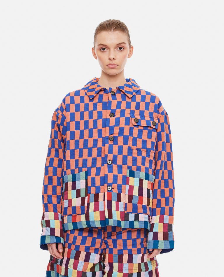 MINI PATCHWORK WORKWEAR JACKET for Women - Bode New York MINI PATCHWORK WORKWEAR JACKET for Women - Bode New York