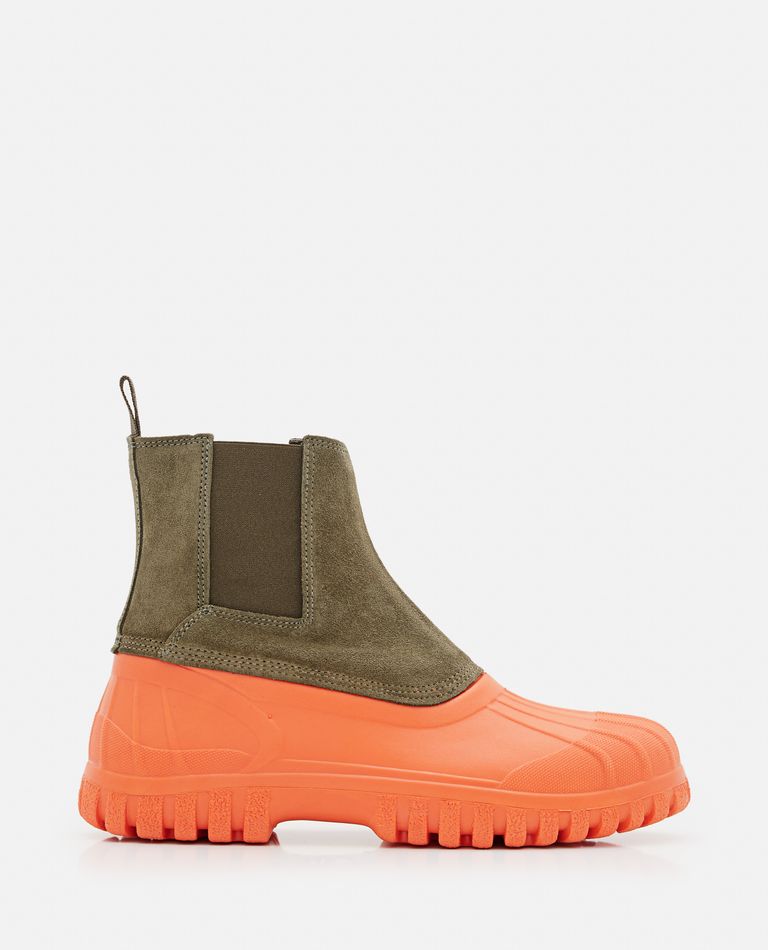 Shop Diemme Suede And Rubber Boots In Green