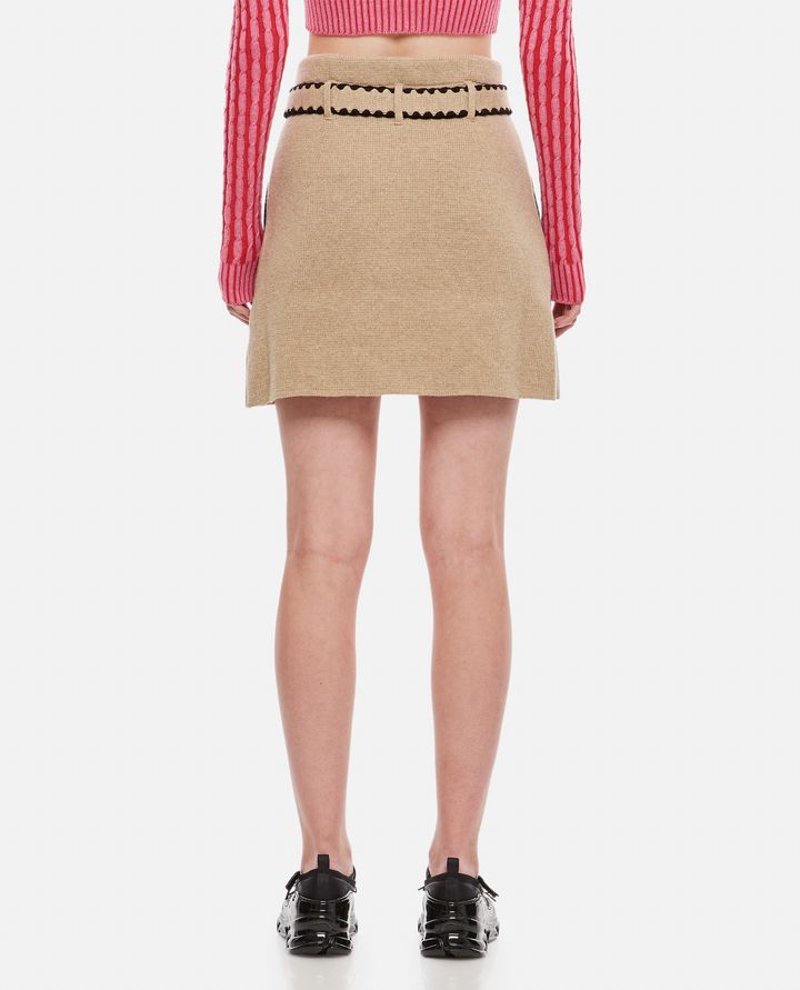 Cormio - MINI KNITTED SKIRT WITH BELT AND FRONT POCKETS_3