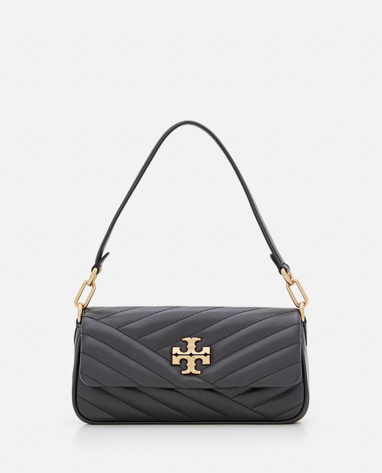 Tory Burch Kira Small Chevron shoulder bag in gray quilted leather