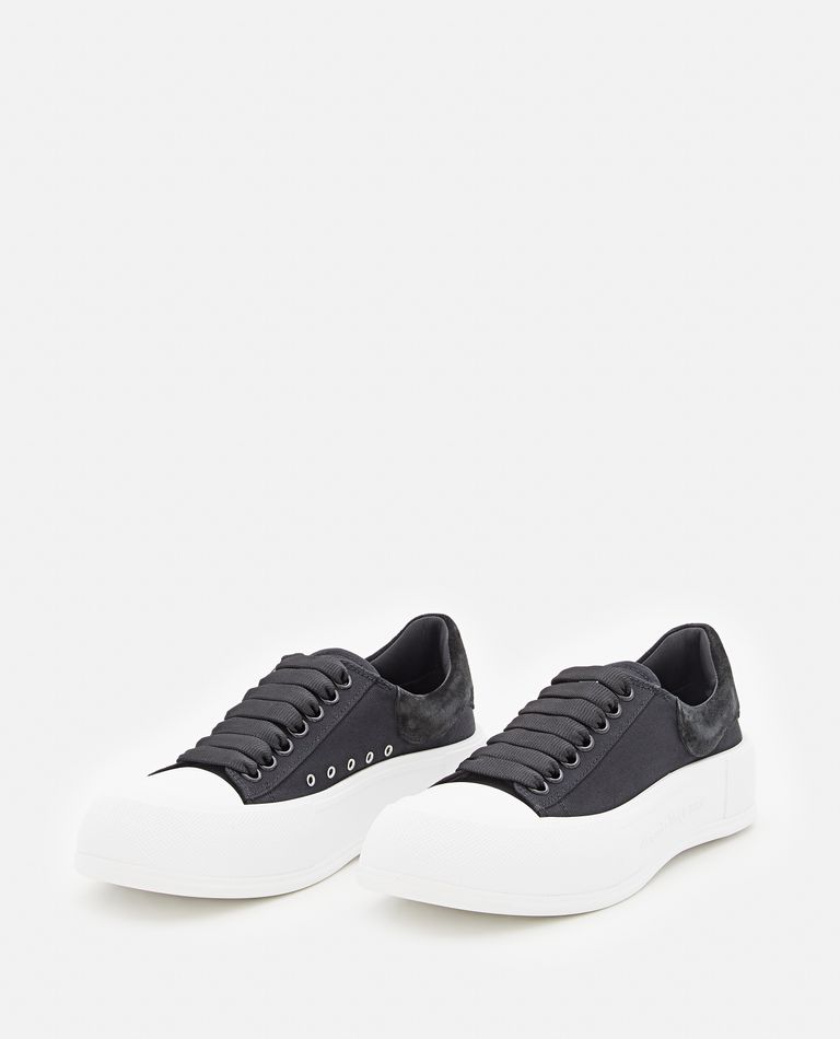 Alexander McQueen  ,  45mm Plimsoll Canvas Sneakers  ,  Black 40
