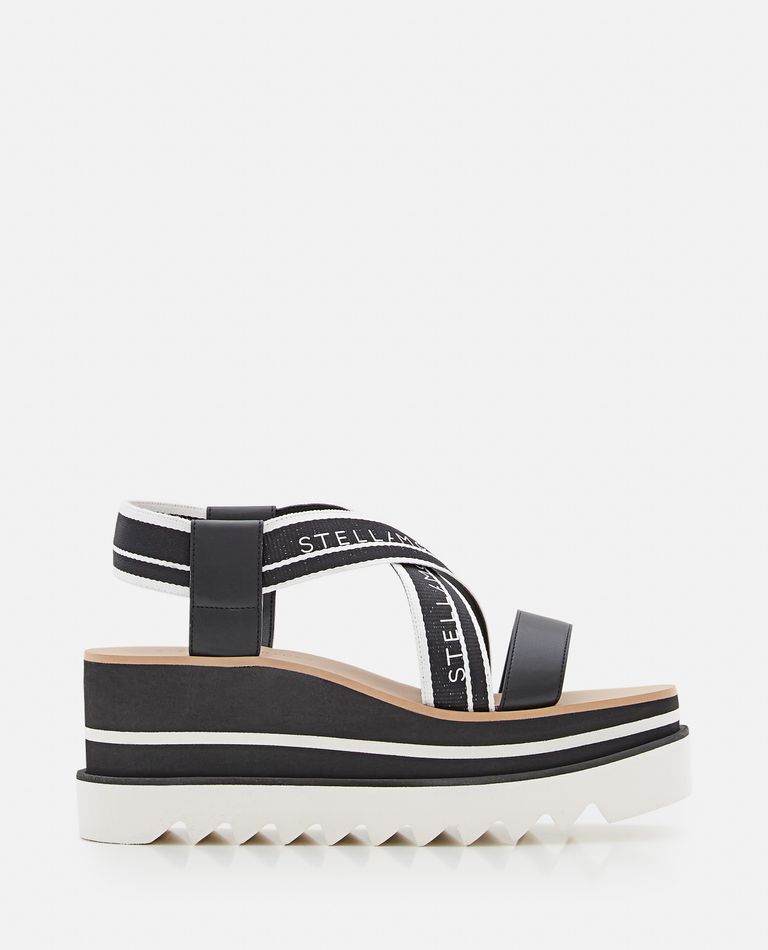 Stella McCartney  ,  Sneak-elyse Striped Platform Sandals  ,  Black 39