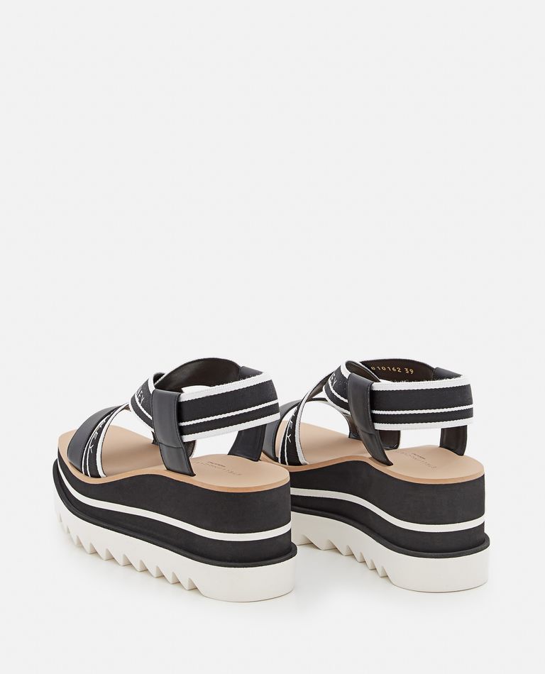 Striped sales platform sandals