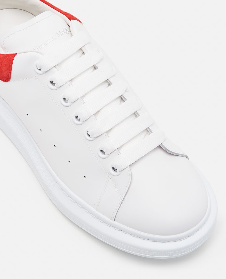 Shop Alexander Mcqueen Larry' Oversize Leather Sneaker In White