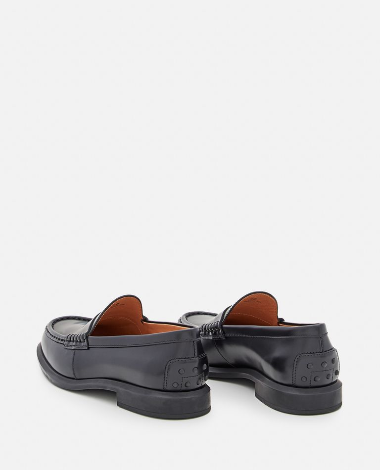 Tod's Classic Leather Loafers In Black