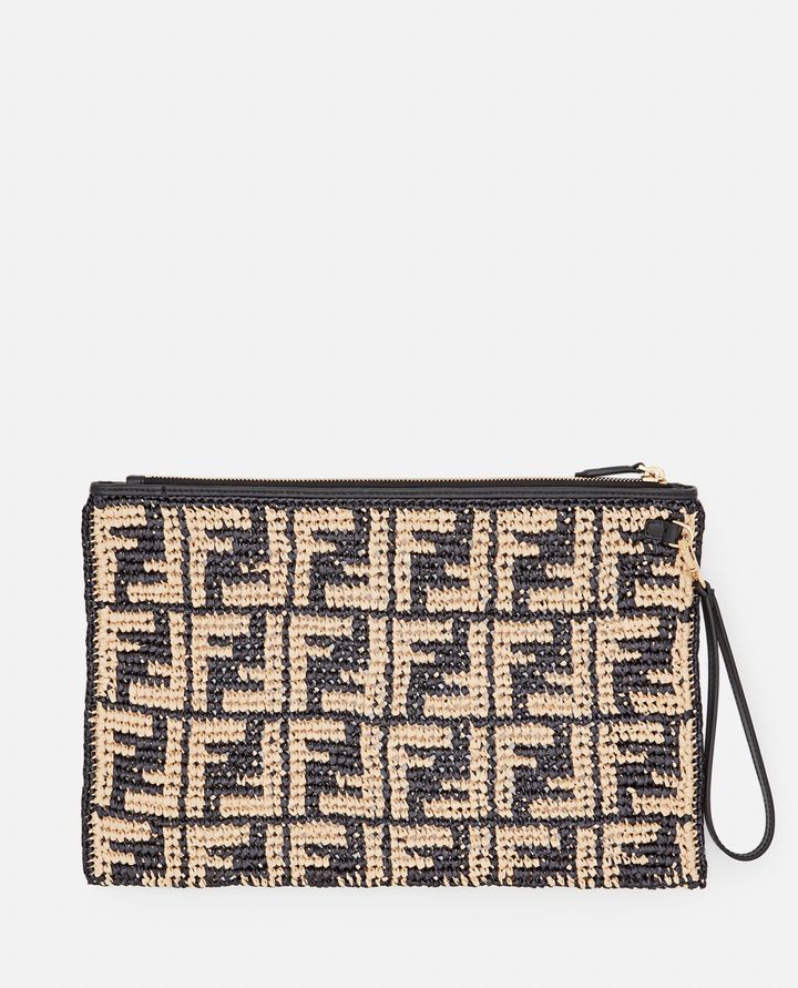 Fendi - POCHETTE LARGE PIATTA IN RAFIA_2