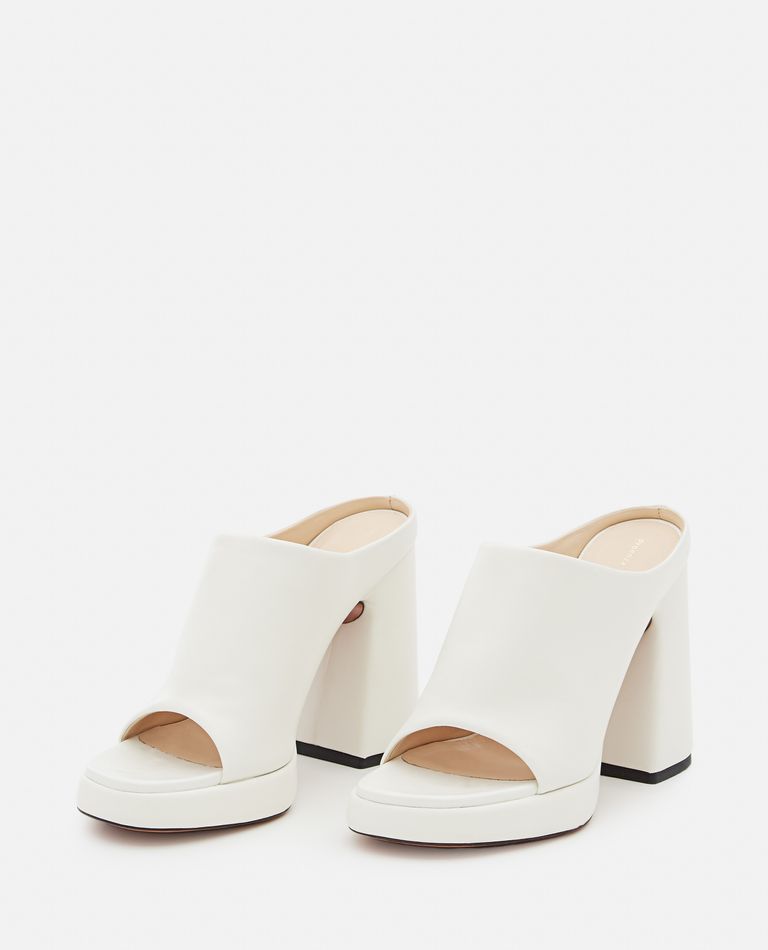 Proenza Schouler  ,  110mm Leather Platform Sandals  ,  White 36