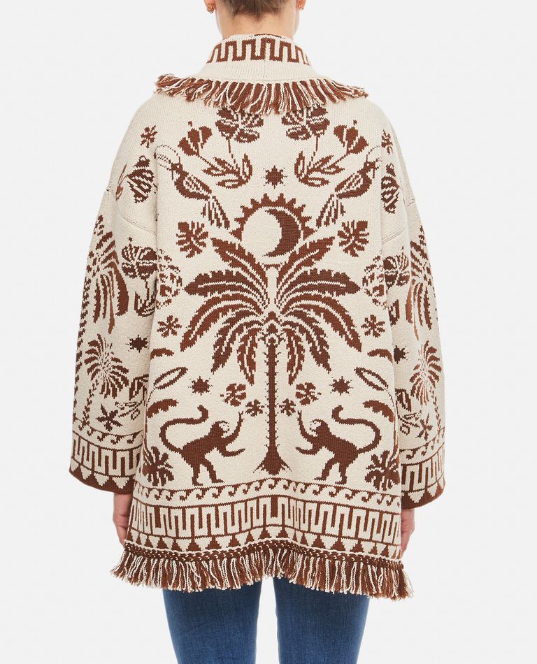 ALANUI EXPLOSION OF NATURE WOOL COTTON CARDIGAN
