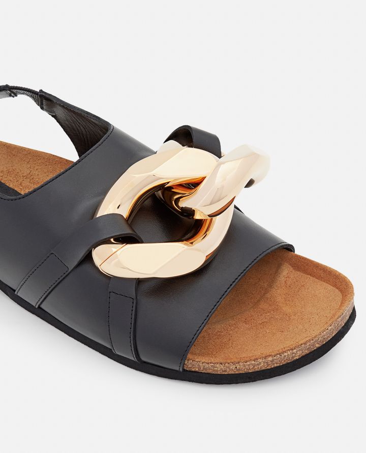 JW Anderson - CHAIN FLAT LEATHER SANDAL_4