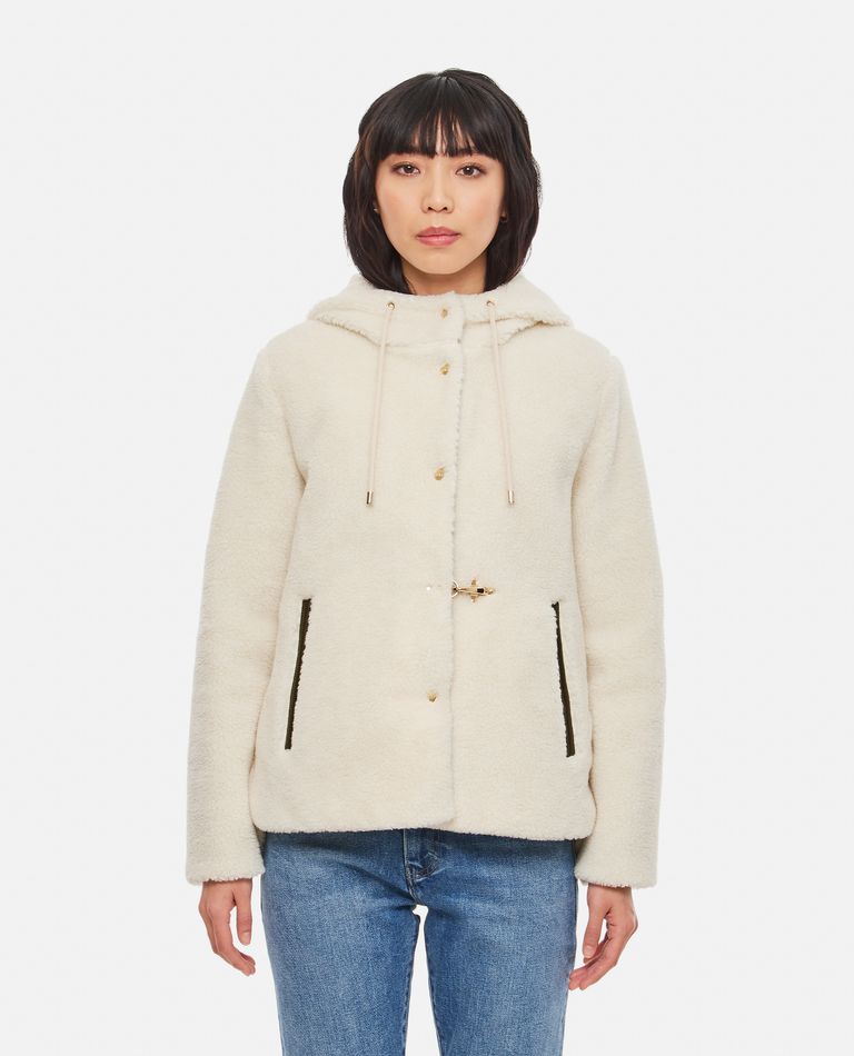 SHORT SHEARLING PARKA