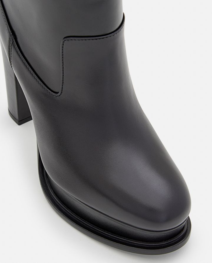 Alexander McQueen - 120MM LEATHER ANKLE BOOTS_4