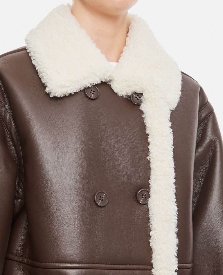 Stand Studio  ,  Hayley Faux Shearling Long Coat  ,  Brown 36