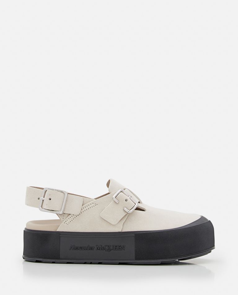 Alexander McQueen  ,  Leather Sandal  ,  Beige 42