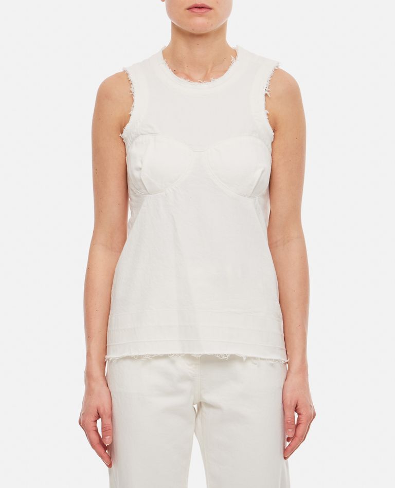 COTTON DENIM TANK TOP for Women - Sacai | Biffi