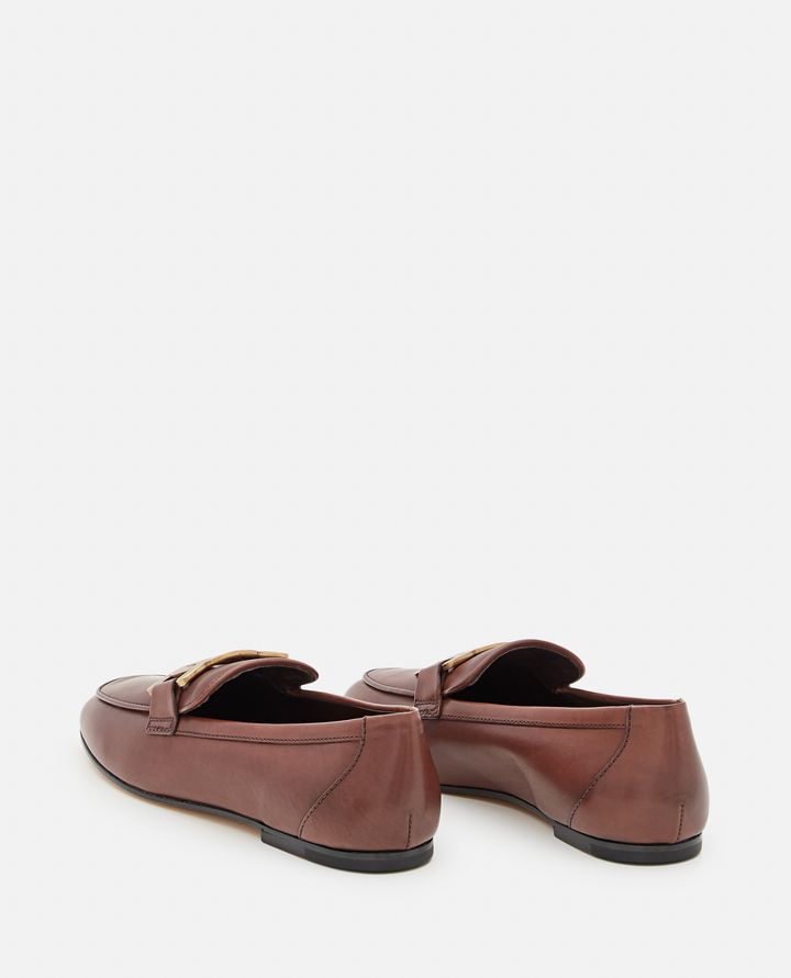 Tod's - LEATHER LOAFERS WITH CHAIN_3