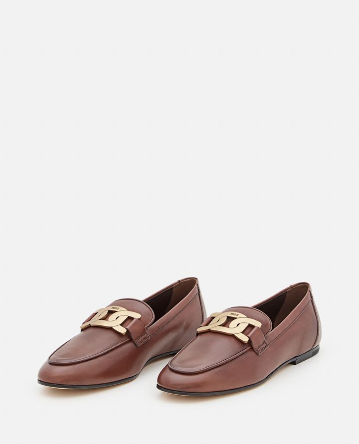 Tod's - LEATHER LOAFERS WITH CHAIN_2
