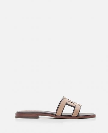 Tod's - LEATHER CHAIN FLAT SANDALS