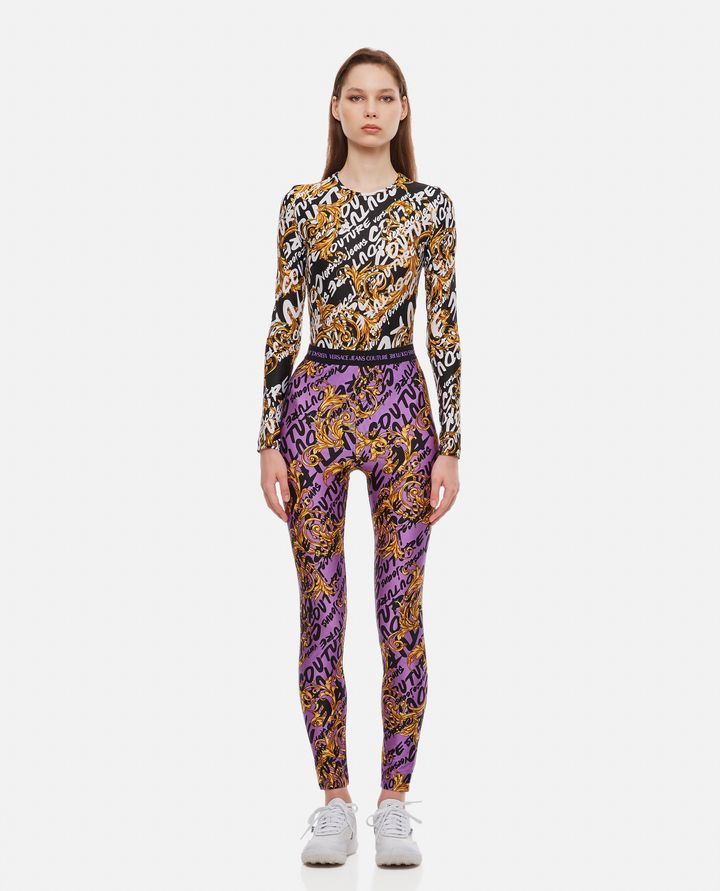 Versace Jeans Couture - LEGGINGS CON STAMPA IN LYCRA_2