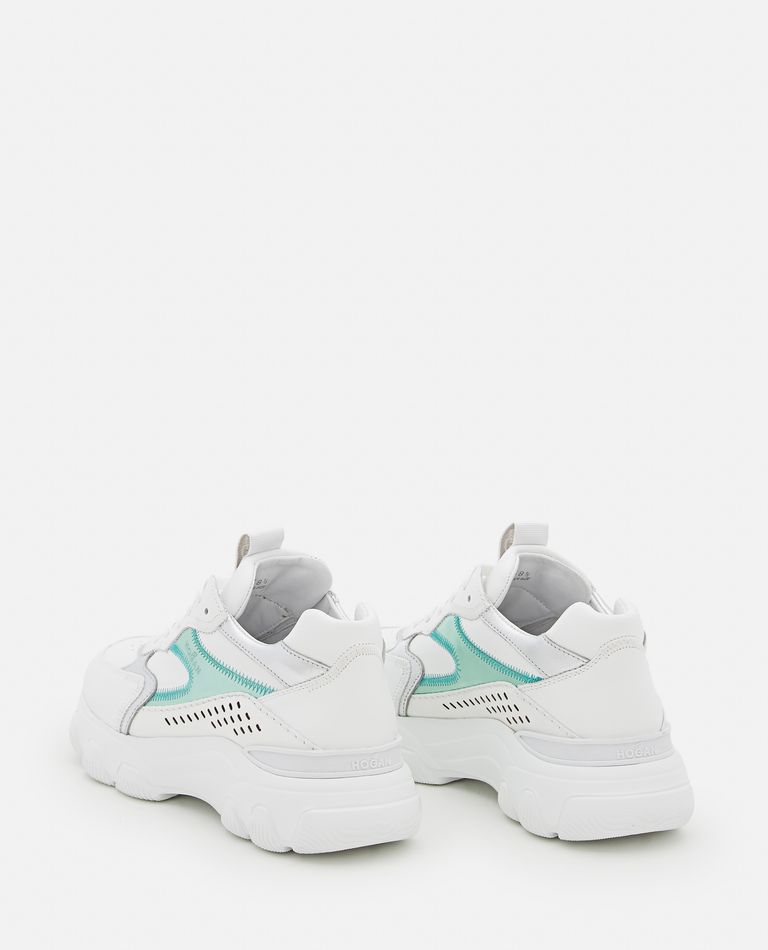 Shop Hogan Hyperactive Platform Leather Sneakers In White