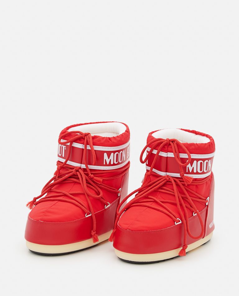 Moon Boot Logo-print Lace-up Snow Boots In Red