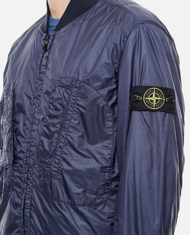 Stone island outlet bomber jacket blue