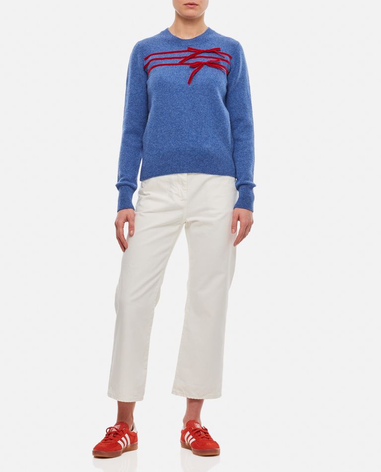 Shop Molly Goddard Simone Cashmere Blend Sweater In Sky Blue