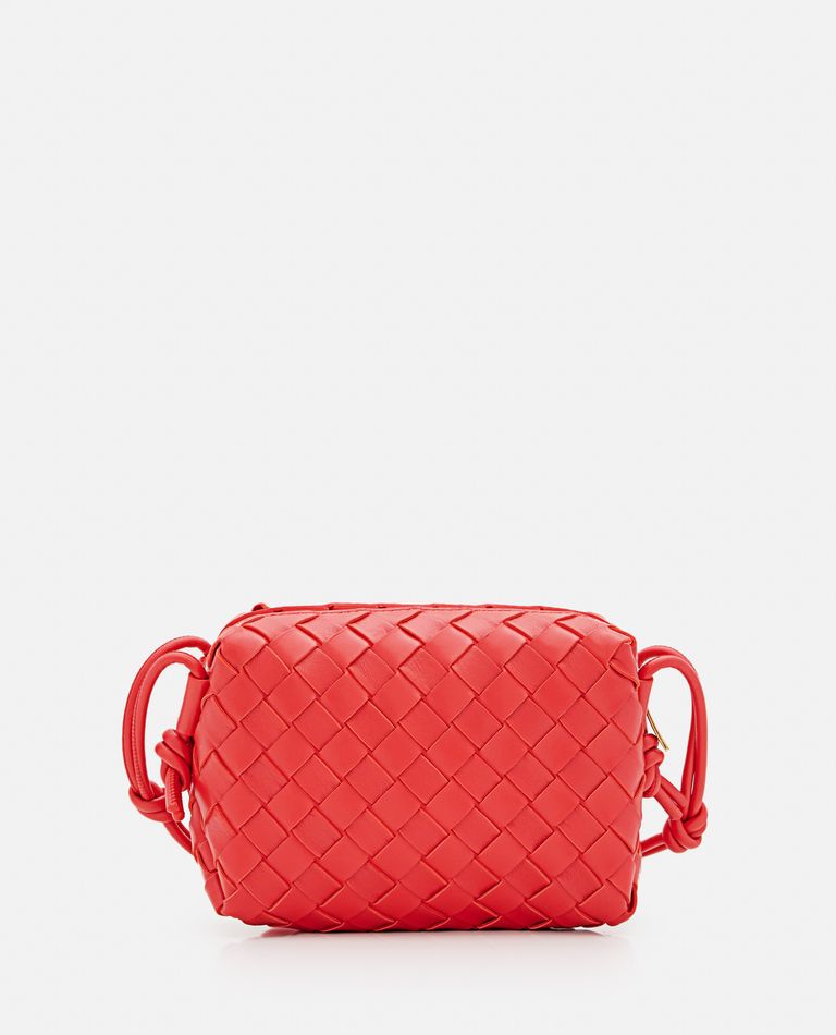 Bottega Veneta  ,  Mini Loop Leather Crossbody Bag  ,  Red TU