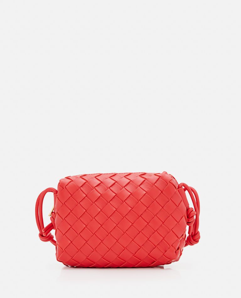 Bottega Veneta Mini Loop Leather Shoulder Bag Red