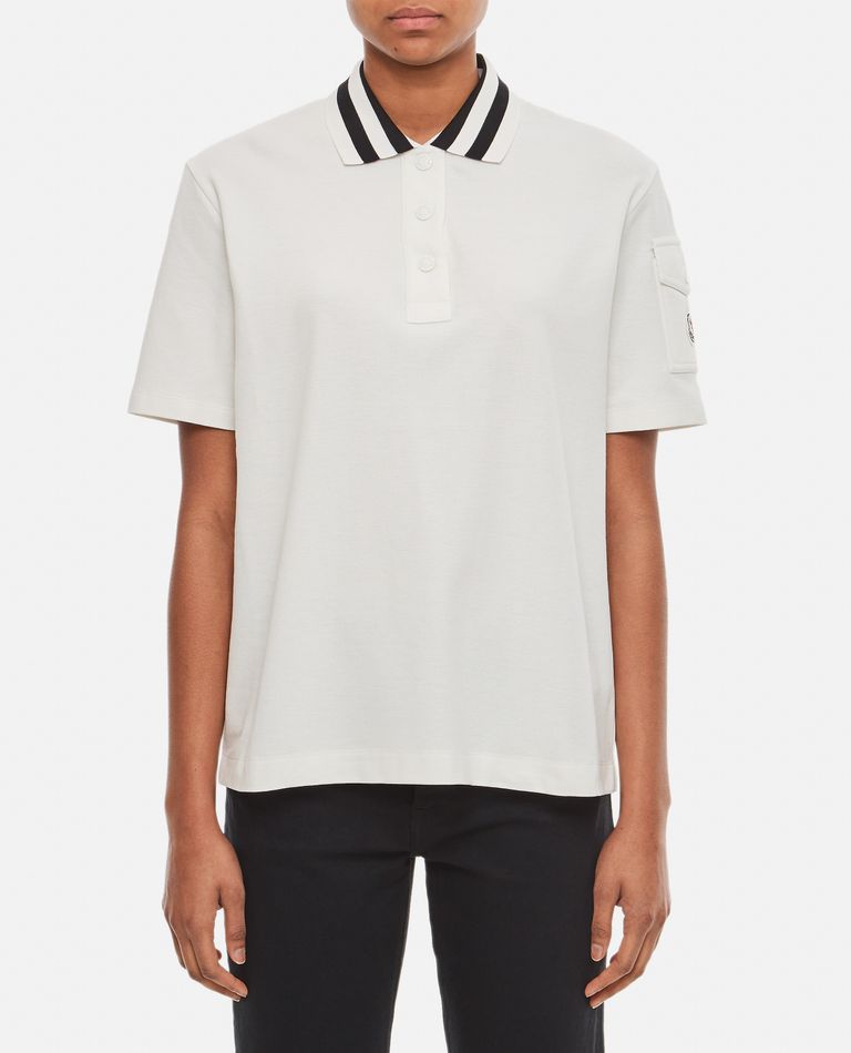 Moncler  ,  Cotton Polo T-shirt  ,  Bianco S