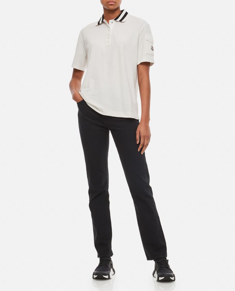 Moncler  ,  Cotton Polo T-shirt  ,  Bianco M