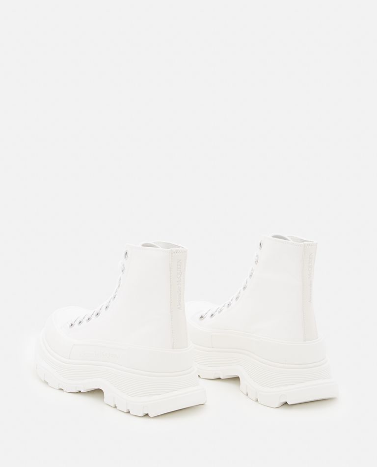 Alexander Mcqueen 45mm Tread Slick Lace-up Sneakers In White
