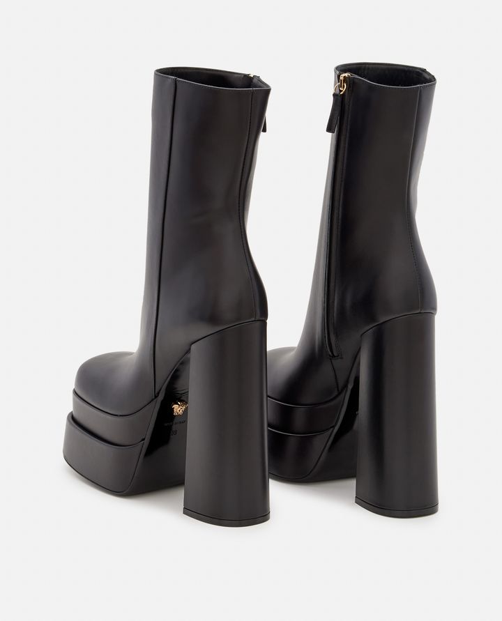 Versace - LEATHER ANKLE BOOTS_3