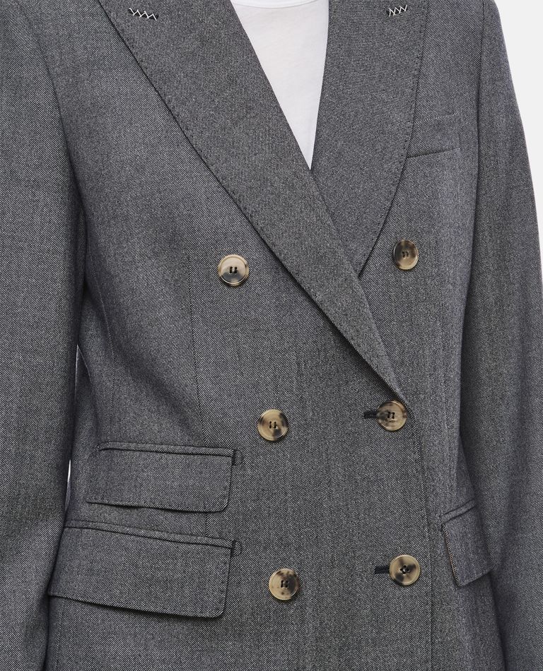 Max Mara  ,  Vacillo Wool Double-breasted Jacket  ,  Grey 42