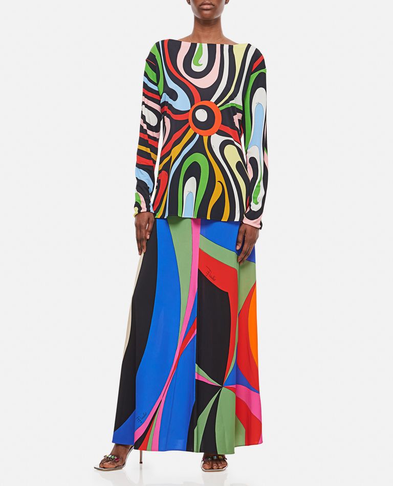 JERSEY AND VISCOSE LONG SKIRT for Women - Emilio Pucci sale