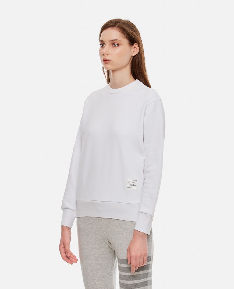 Shop Thom Browne Cotton Sweatshirt In White