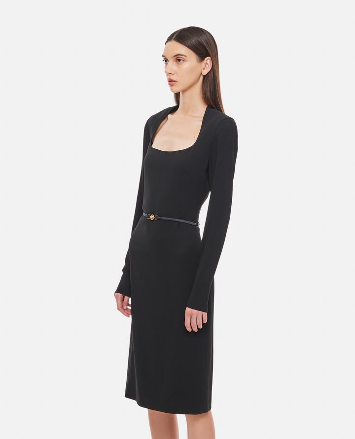 Versace - ABITO MIDI IN VISCOSA SABLE_2